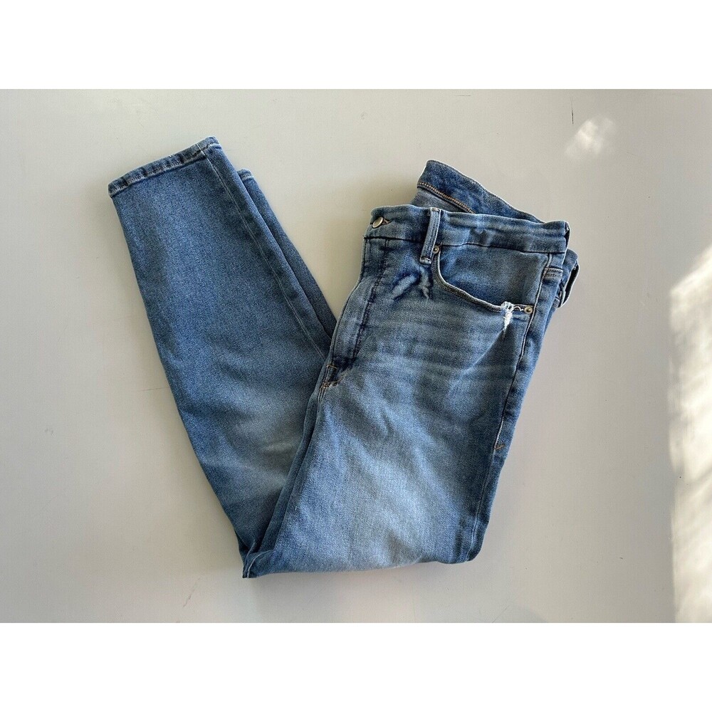 Good American Women's Jeans Good Waist Crop Indigo - Size 20